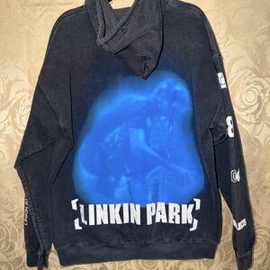 Linkin Park Gray Cotton-Blend Zip Up sweater
